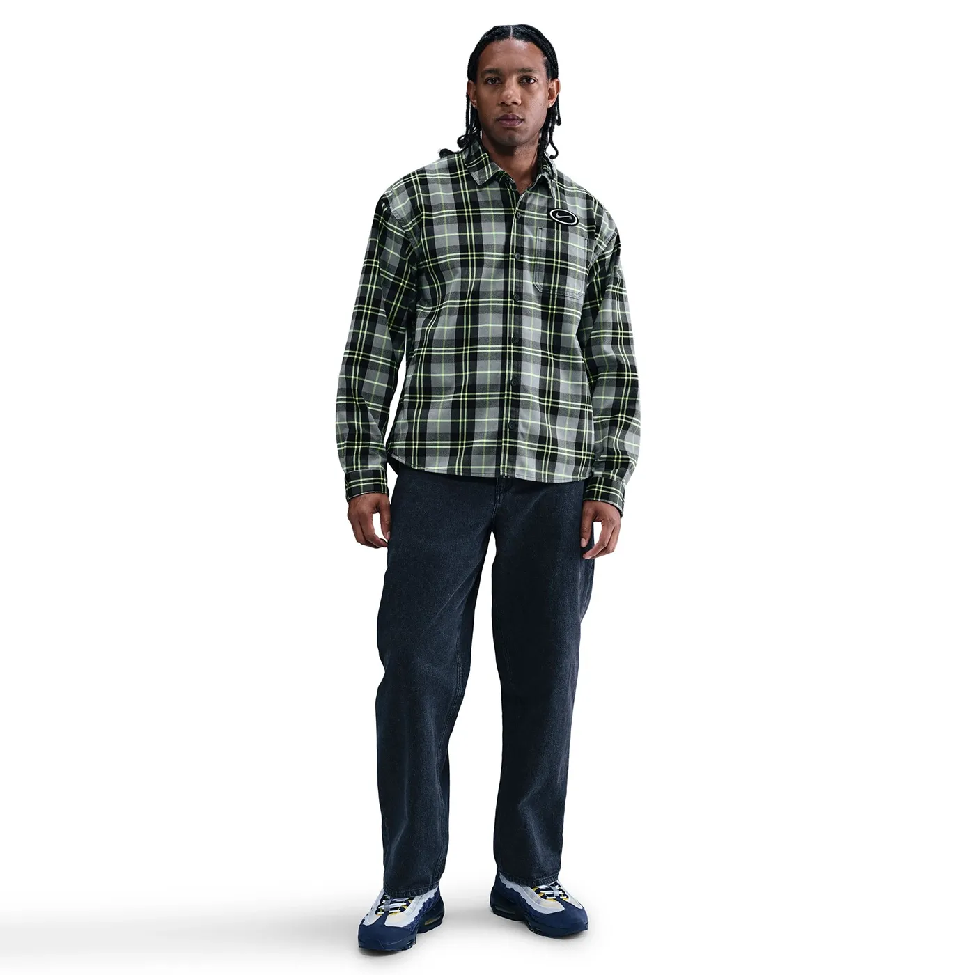 Nike SB x Eric Koston Flannel Shirt – Dark Smoke Grey/Volt