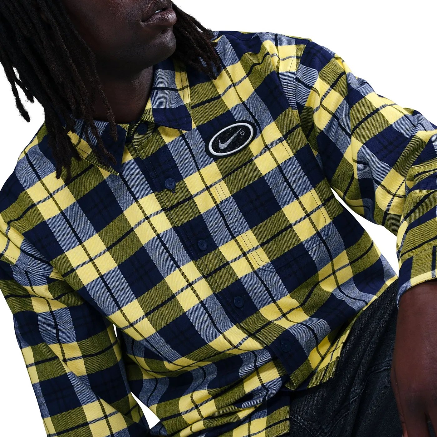 Nike SB x Eric Koston Flannel Shirt – Midnight Navy/Speed Yellow