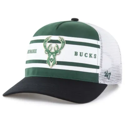 &#39;47 BRAND MILWAUKEE BUCKS DOUBLE HEADER HITCH SNAPBACK HAT