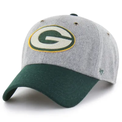 &#39;47 BRAND GREEN BAY PACKERS GRANDSTAND TWO TONE WOOL CLEAN UP HAT