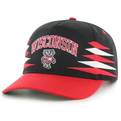 &#39;47 BRAND WISCONSIN BADGERS DIAMOND CUT HITCH SNAPBACK HAT