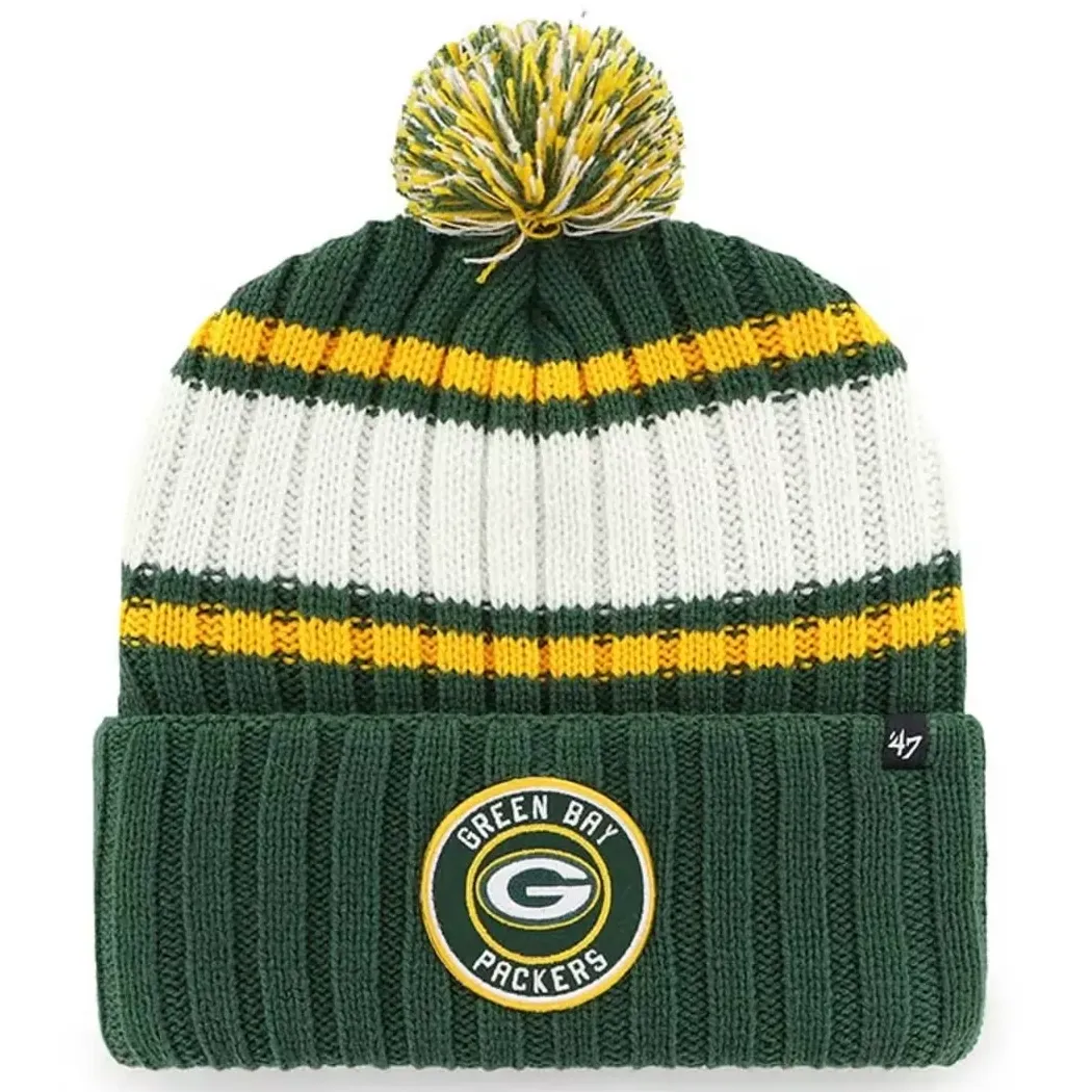 &#39;47 BRAND GREEN BAY PACKERS PLATEAU CUFF BEANIE