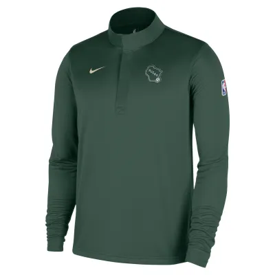 NIKE MILWAUKEE BUCKS CITY EDITION 1/4 ZIP TOP