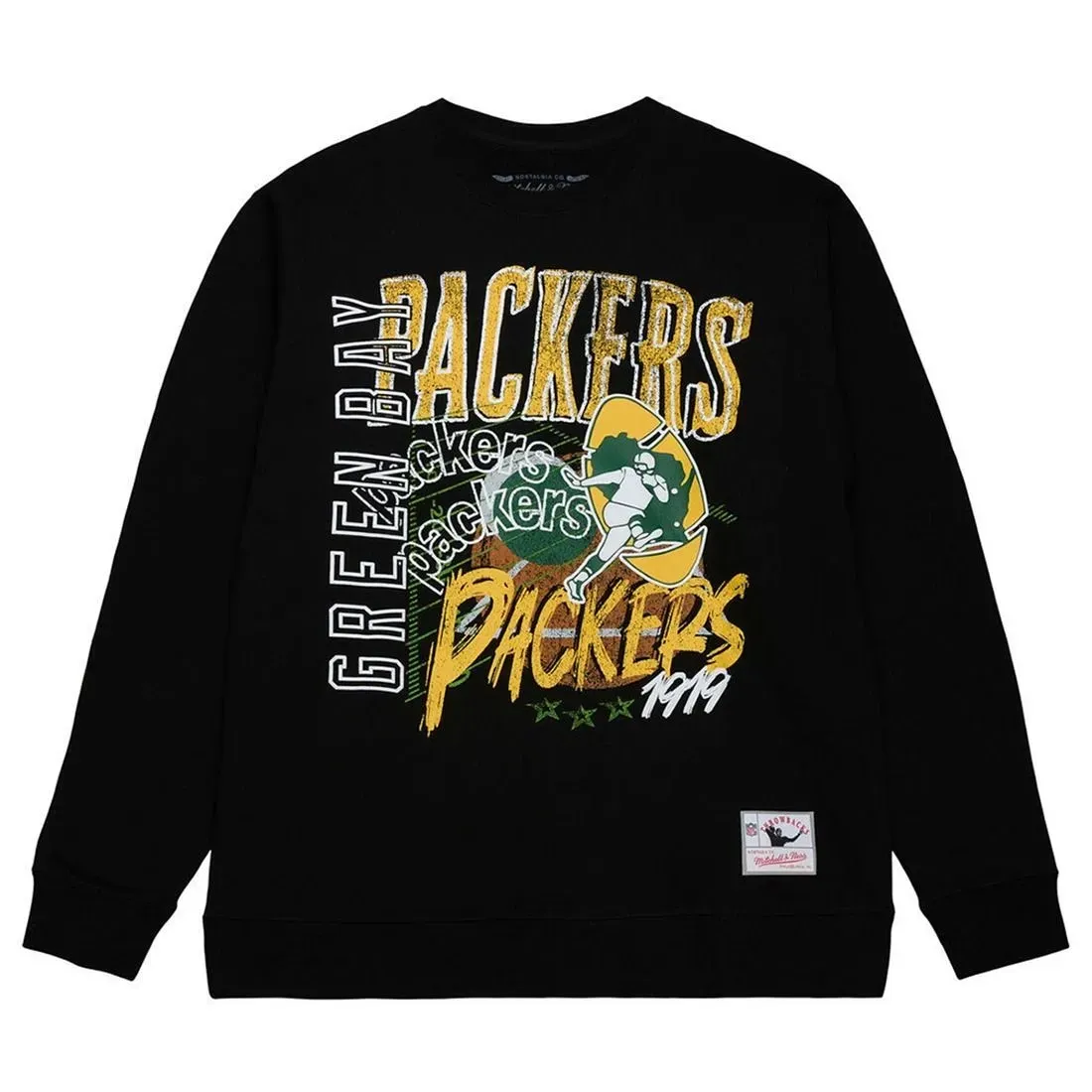 MITCHELL &amp; NESS GREEN BAY PACKERS HALFTIME CREWNECK SWEATSHIRT