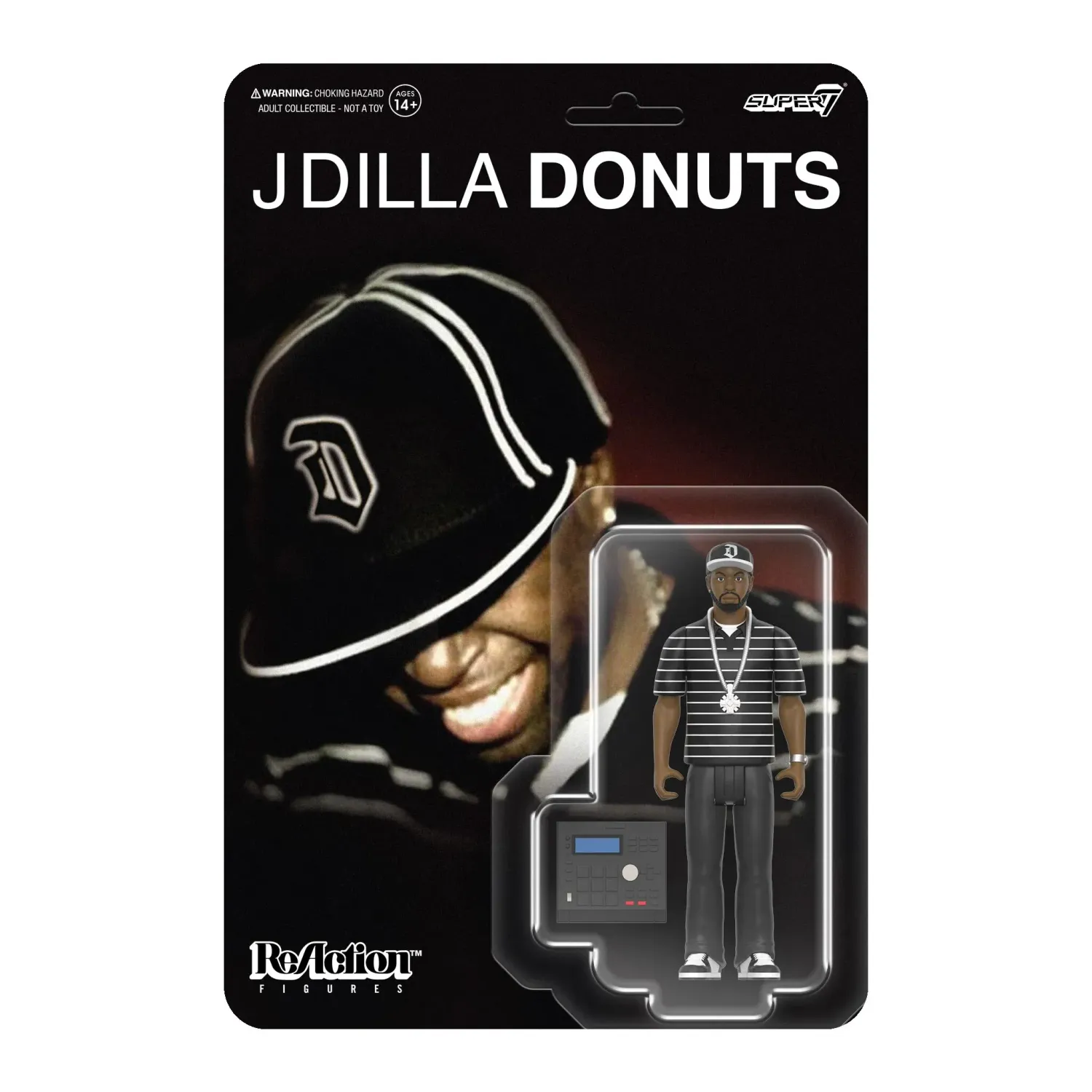 SUPER7 J DILLA REACTION FIGURE - DONUTS - SMILE ALBUM COVER