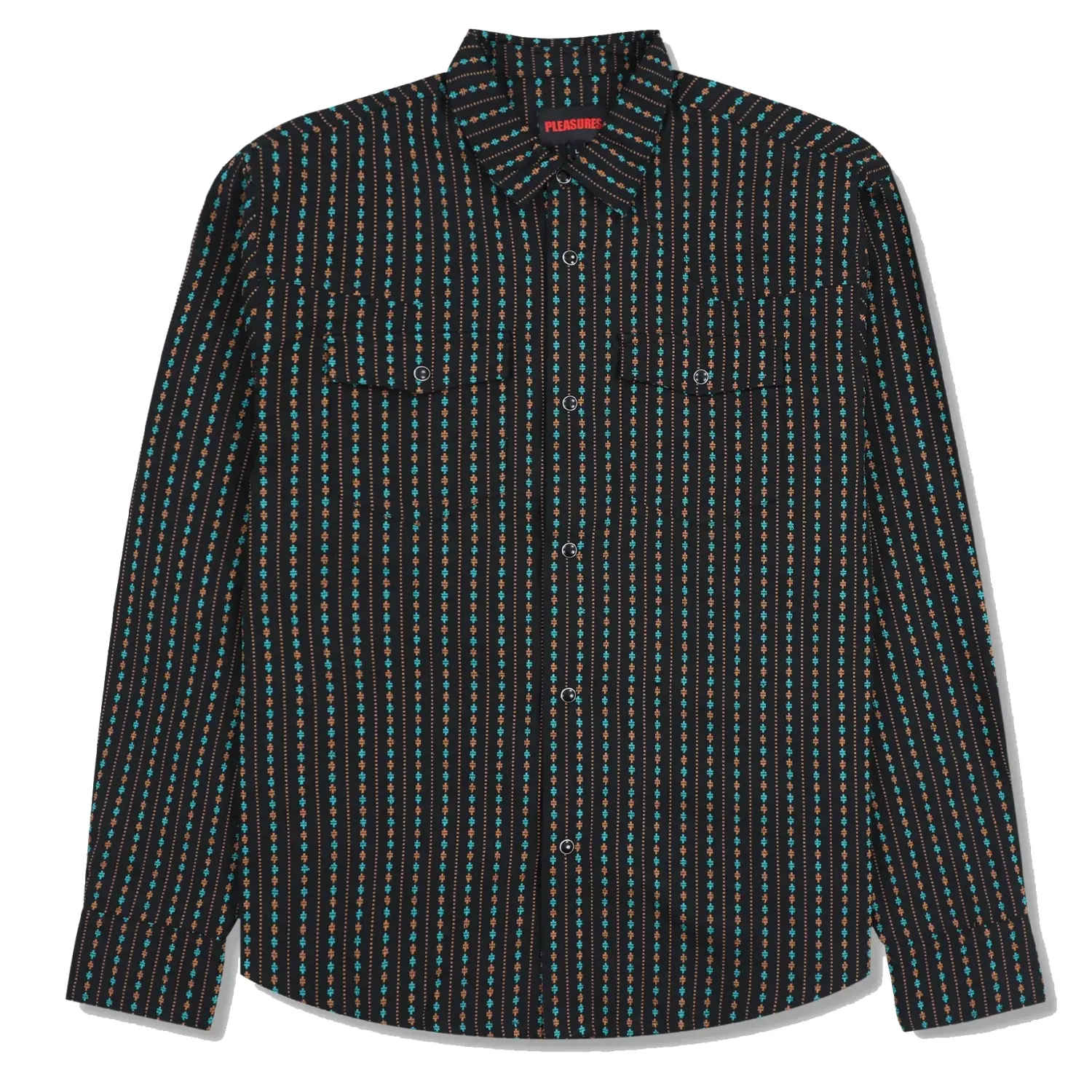 PLEASURES TRIBUTE WESTERN BUTTON UP SHIRT