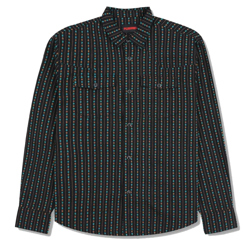PLEASURES TRIBUTE WESTERN BUTTON UP SHIRT