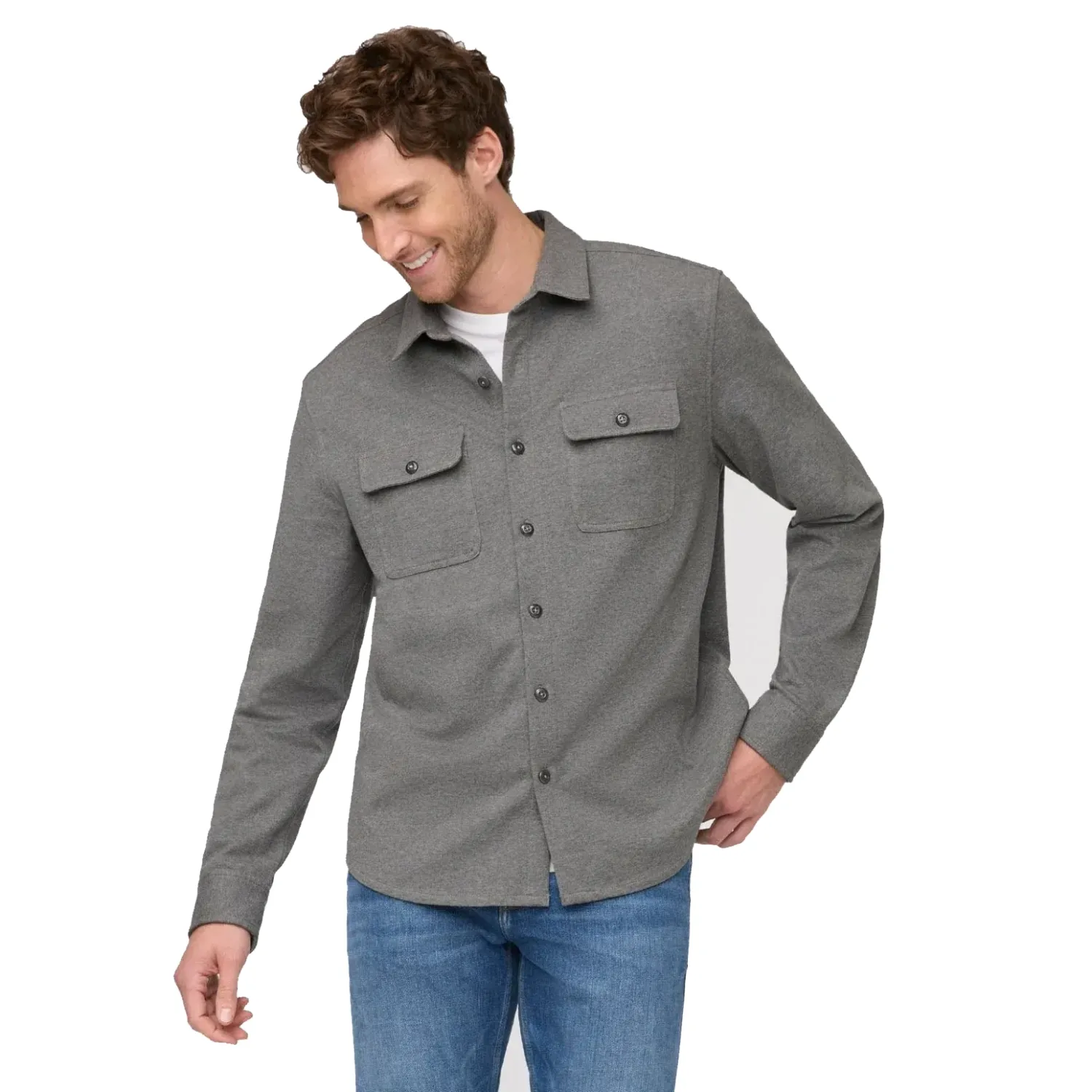 DUER PERFORMANCE FLANNEL BUTTON DOWN SHIRT 