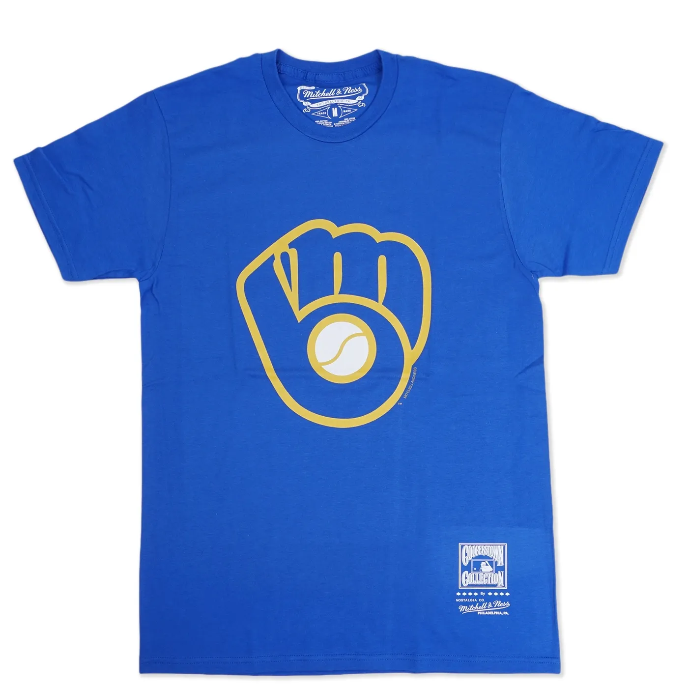 MITCHELL &amp; NESS MILWAUKEE BREWERS BASIC LOGO 2 TEE
