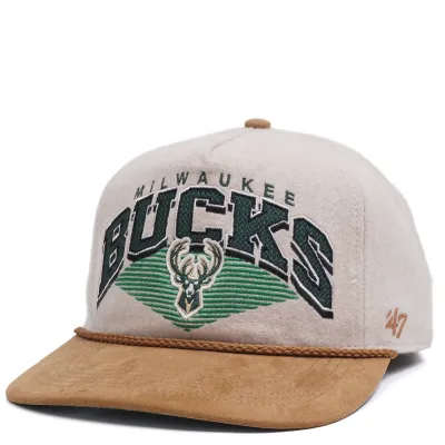 &#39;47 BRAND MILWAUKEE BUCKS POMONA WOOL ROPE HITCH SNAPBACK HAT