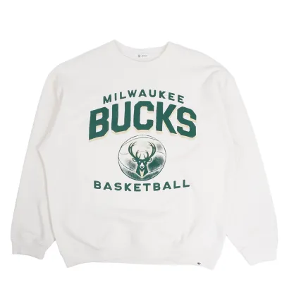 &#39;47 BRAND MILWAUKEE BUCKS WOMEN&#39;S ARCH CLOUD OVERSIZED CREWNECK SWEATSHIRT