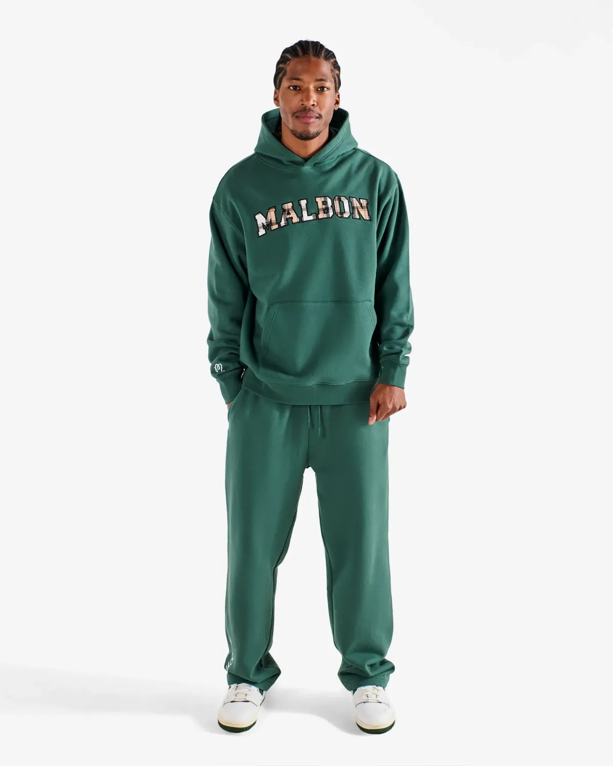 Malbon Golf Fesque Preston Hoodie Hunter Green
