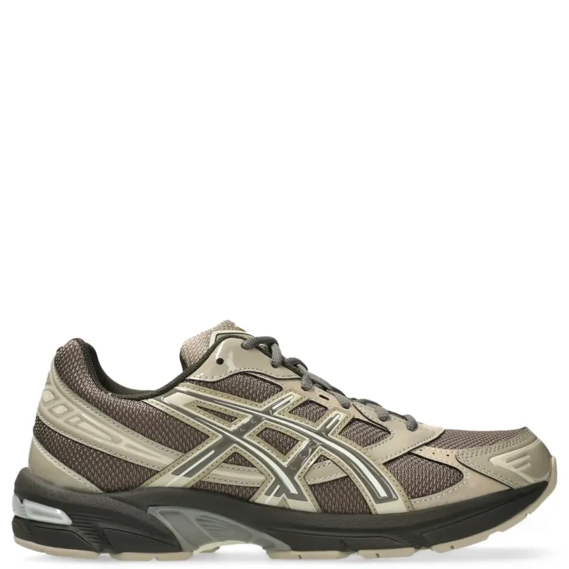 Right side profile of ASICS GEL-1130 sneaker in Sepia Brown with GEL cushioning and TRUSSTIC support system.