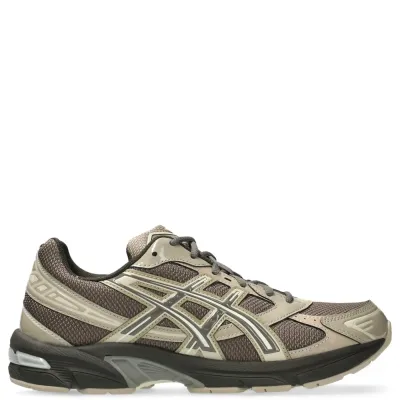 Right side profile of ASICS GEL-1130 sneaker in Sepia Brown with GEL cushioning and TRUSSTIC support system.