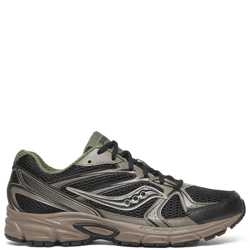 Saucony Ride Millennium Disrupt Olivine Black side profile sneaker