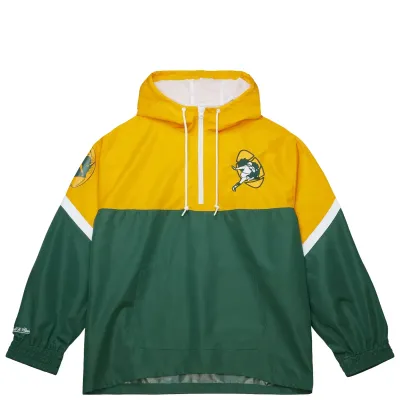 MITCHELL &amp; NESS GREEN BAY PACKERS TIE BREAKER ANORAK JACKET 