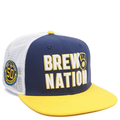 NIKE MILWAUKEE BREWERS DRI-FIT PRO TRUCKER HAT