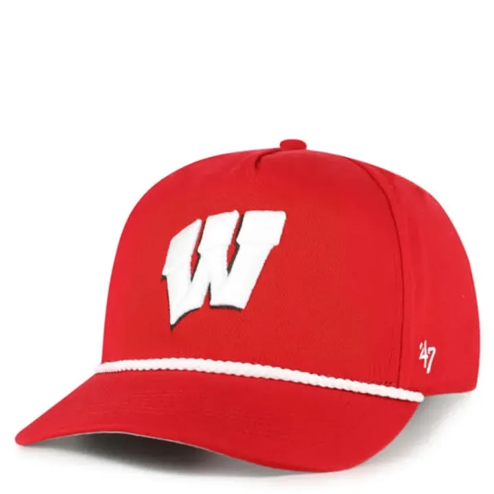 '47 BRAND WISCONSIN BADGERS ROPE HITCH SNAPBACK HAT