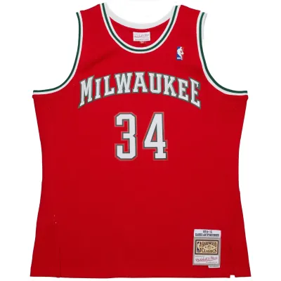 MITCHELL &amp; NESS MILWAUKEE BUCKS GIANNIS '14 ALTERNATE SWINGMAN JERSEY   
