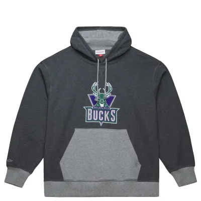MITCHELL &amp; NESS MILWAUKEE BUCKS LEGACY FRENCH TERRY PULLOVER HOODIE