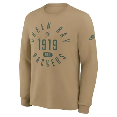 NIKE GREEN BAY PACKERS REWIND SLUB LONG SLEEVE TEE   