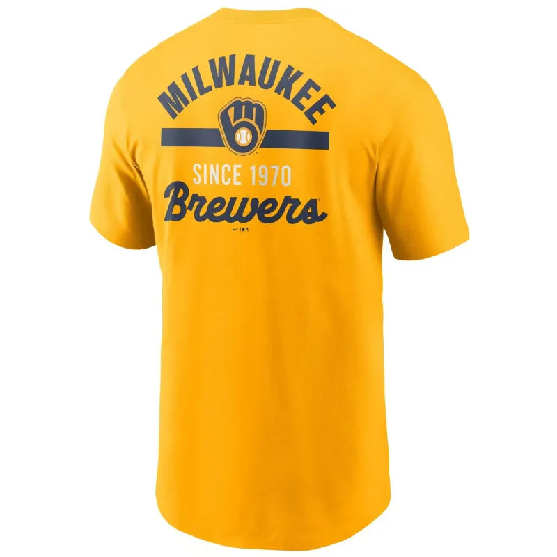 NIKE MILWAUKEE BREWERS 2-HIT TEE  