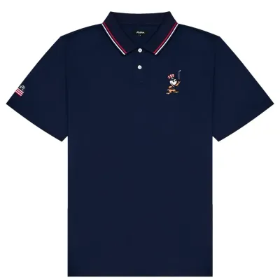 MALBON GOLF EAGLE BUCKETS PIQUE POLO SHIRT  