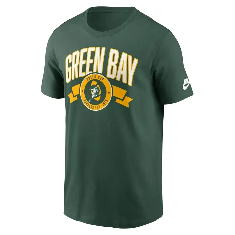 NIKE GREEN BAY PACKERS REWIND FRONT &amp; BACK TEE   