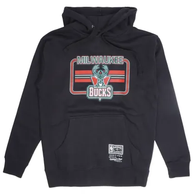 MITCHELL &amp; NESS MILWAUKEE BUCKS BACKBOARD PULLOVER HOODIE 