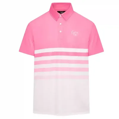 EASTSIDE GOLF OMBRE STRIPED SIGNATURE POLO SHIRT  