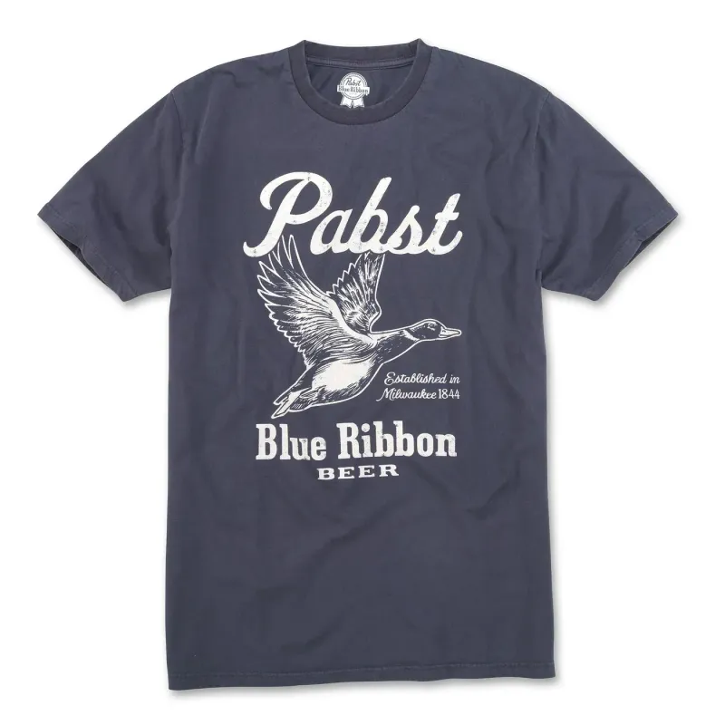 AMERICAN NEEDLE PABST BLUE RIBBON RED LABEL PIGMENT TEE       
