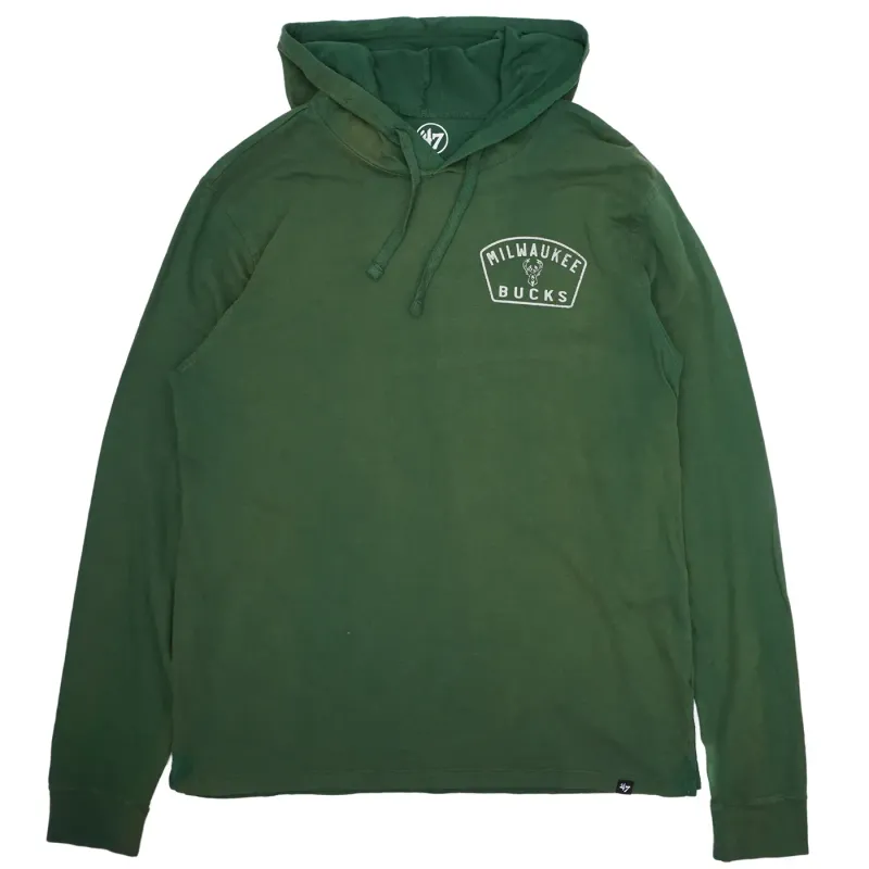 '47 BRAND MILWAUKEE BUCKS DUSTED OVERHAND RIVER JERSEY HOODIE