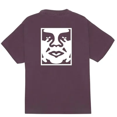 OBEY BOLD ICON FACE PIGMENT TEE  