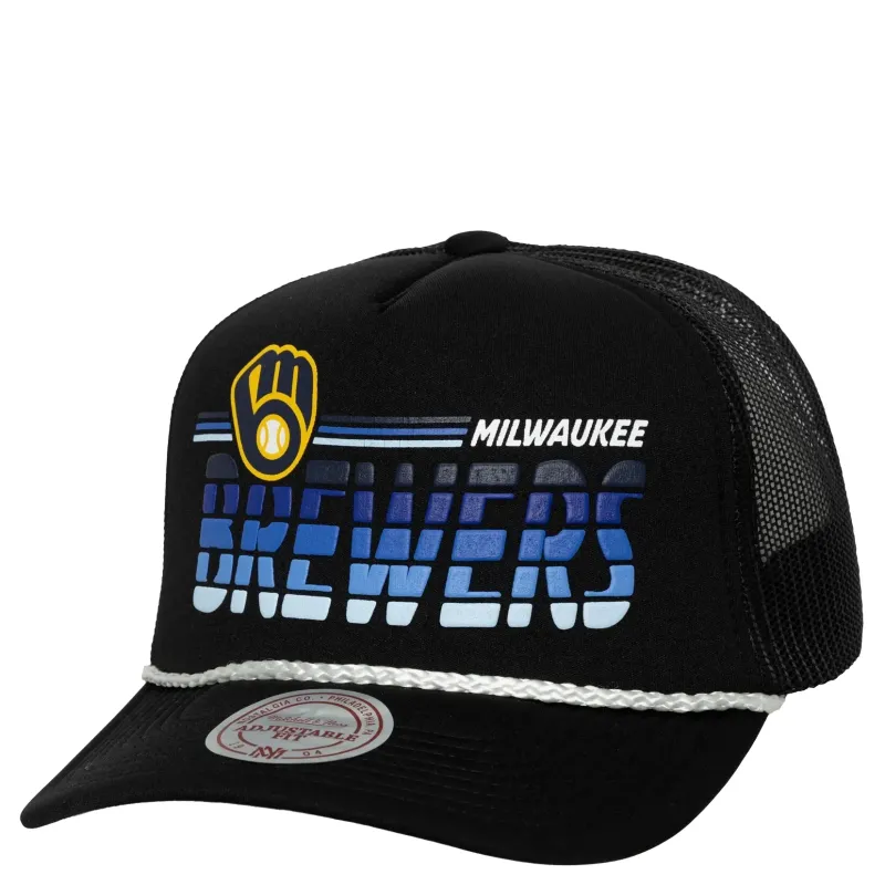 MITCHELL &amp; NESS MILWAUKEE BREWERS GRADED TRUCKER HAT