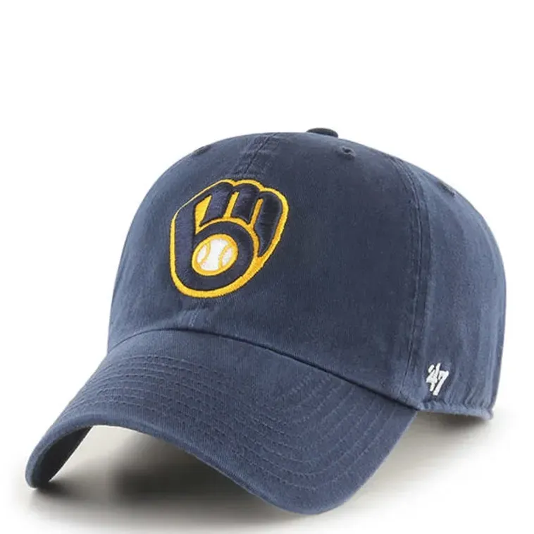‘47 BRAND MILWAUKEE BREWERS CURRENT LOGO CLEAN UP HAT