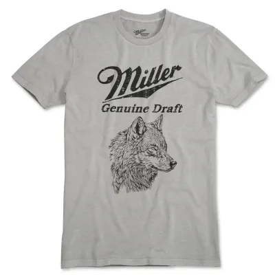 AMERICAN NEEDLE MILLER GENUINE DRAFT RED LABEL PIGMENT TEE      