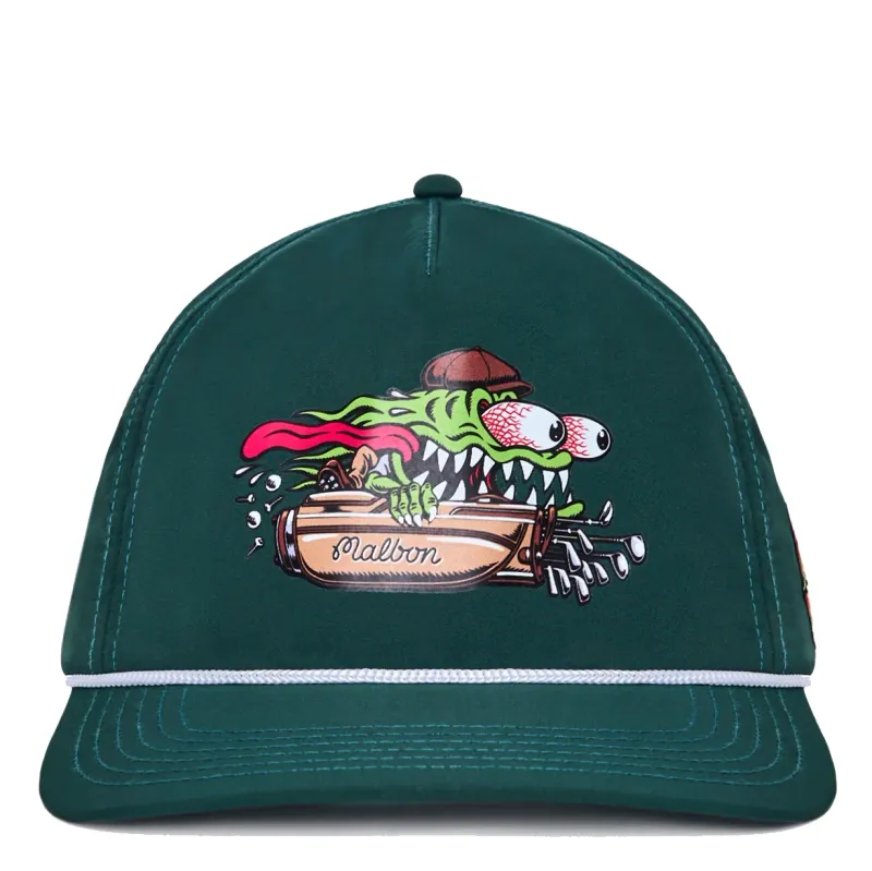 MALBON GOLF SANTA CRUZ SLASHER NYLON ROPE SNAPBACK HAT