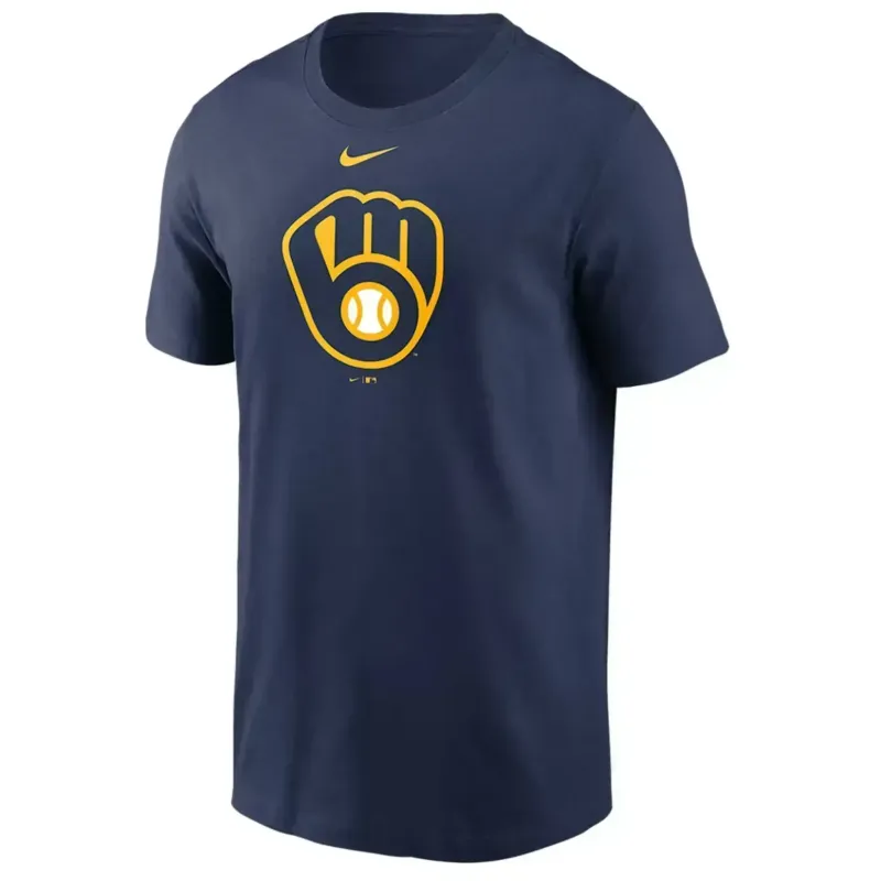 NIKE MILWAUKEE BREWERS FUSE LARGE LOGO TEE    