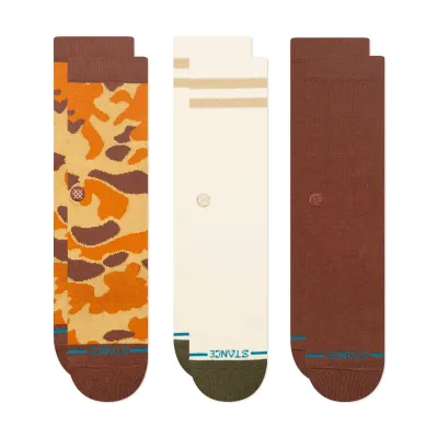 STANCE CAMO 3-PACK CREW SOCKS 