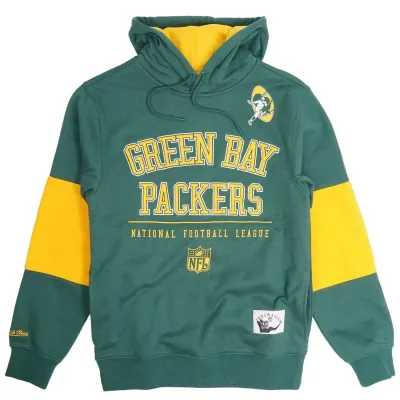 MITCHELL &amp; NESS GREEN BAY PACKERS RETRO VINTAGE LOGO HOODIE     