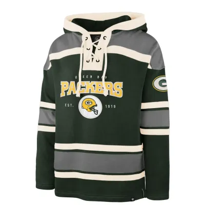 '47 BRAND GREEN BAY PACKERS FIRST DOWN LACER HOODIE 