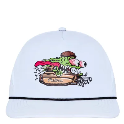 MALBON GOLF SANTA CRUZ SLASHER NYLON ROPE SNAPBACK HAT