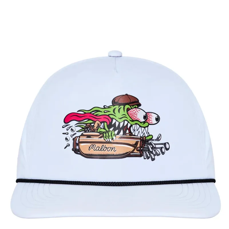 MALBON GOLF SANTA CRUZ SLASHER NYLON ROPE SNAPBACK HAT