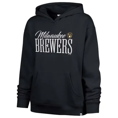 '47 BRAND MILWAUKEE BREWERS WOMEN'S WHIM NAOMI PULLOVER HOODIE