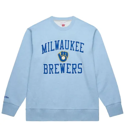 MITCHELL &amp; NESS MILWAUKEE BREWERS PLAYOFF WIN CREWNECK    