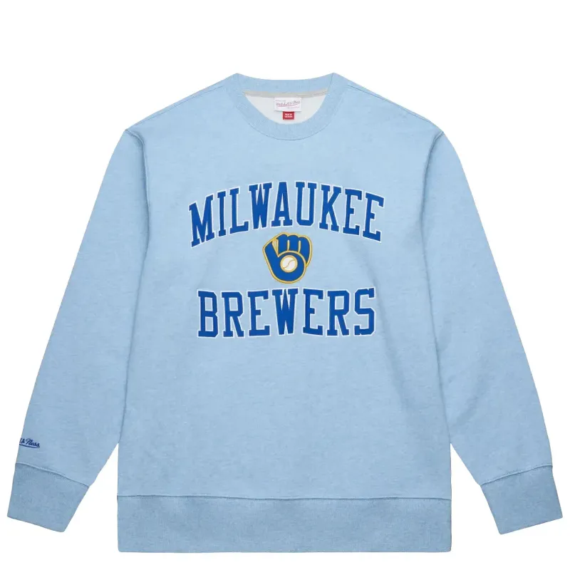 MITCHELL &amp; NESS MILWAUKEE BREWERS PLAYOFF WIN CREWNECK    