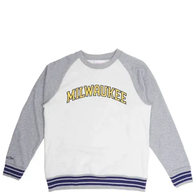 MITCHELL &amp; NESS MILWAUKEE BREWERS HERITAGE COLLECTION CREWNECK SWEATSHIRT    