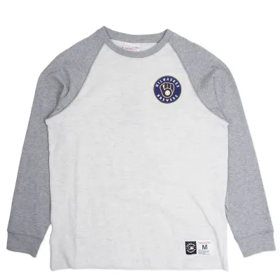 MITCHELL &amp; NESS MILWAUKEE BREWERS HERITAGE COLLECTION LONG SLEEVE TEE     
