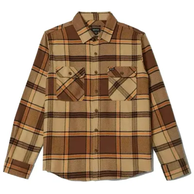 BRIXTON BOWERY LONG SLEEVE FLANNEL SHIRT  