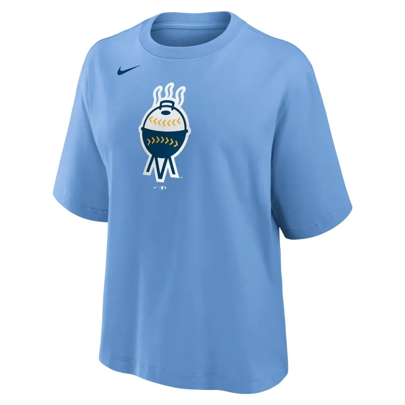 NIKE MILWAUKEE BREWERS WOMEN'S CITY CONNECT BOXY TEE 